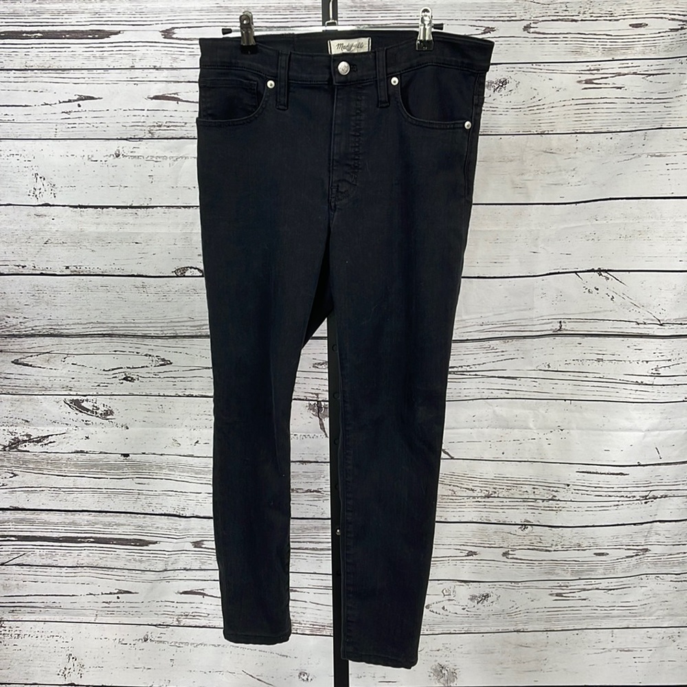 Madewell Black 9 inch Mid-Rise Skinny Jeans Size 30